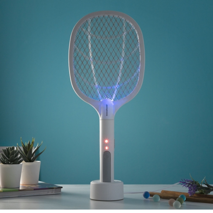 2-in-1 Rechargeable Insect Killing Racket with UV Light KL Rak InnovaGoods