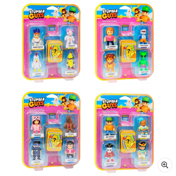 Stumble Guys 5cm Collectible Figures 5 Pack Assorted Styles