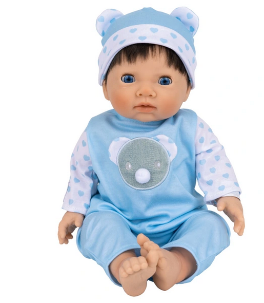 Tiny Treasures Baby Doll in Blue Bear Outfit 44cm