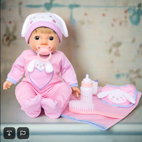 Tiny Treasures Peekaboo Bunny Baby Doll