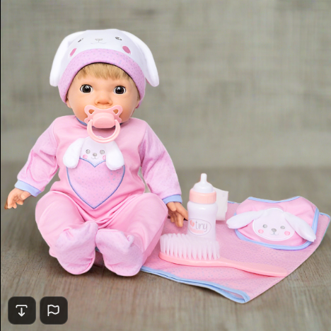 Tiny Treasures Peekaboo Bunny Baby Doll