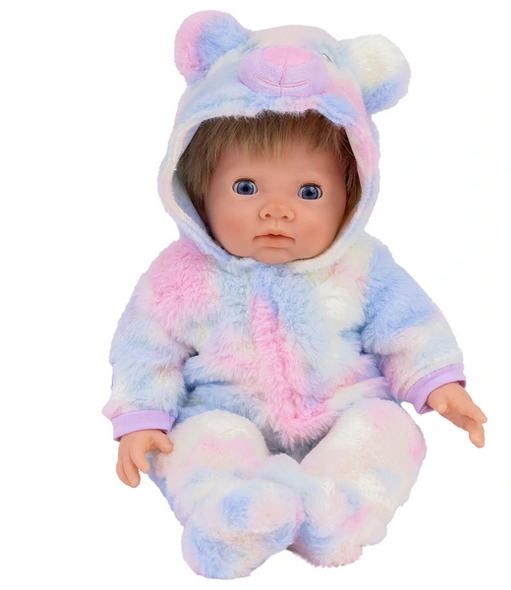 Tiny Treasures Rainbow Teddy All-In-One Outfit for baby dolls