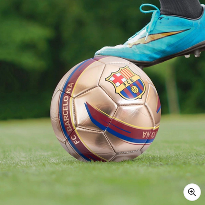 FC Barcelona Football Gold Metallic Size 5
