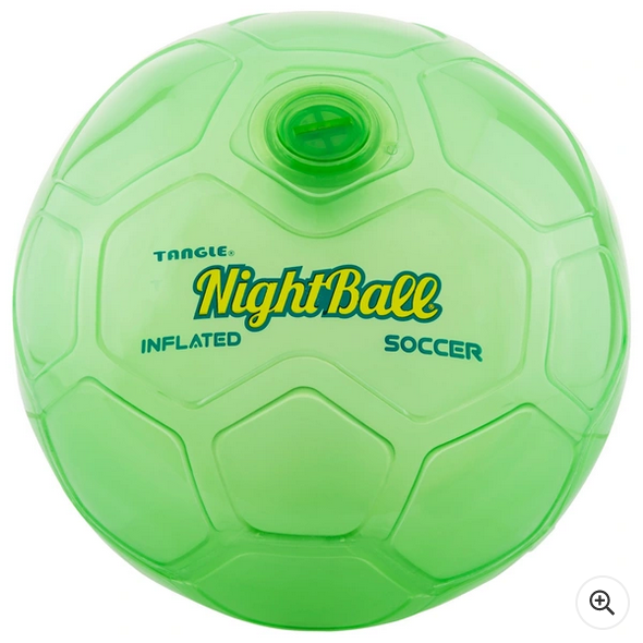 Tangle NightBall Light Up Football Green Size 5