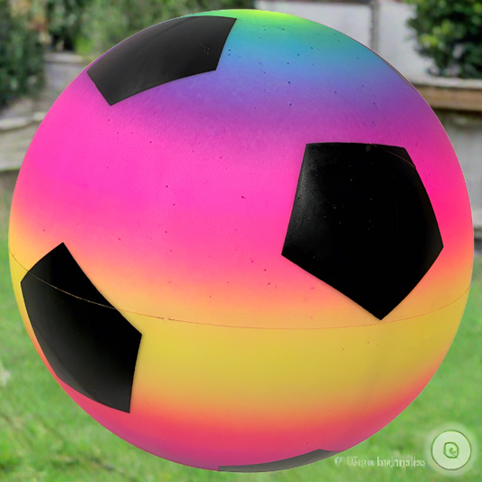 23cm Rainbow FootBall Assorted Styles 1 Supplied