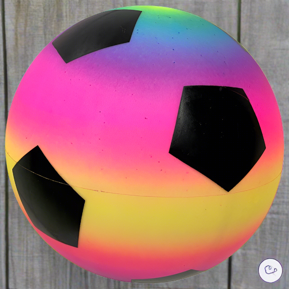 23cm Rainbow FootBall Assorted Styles 1 Supplied