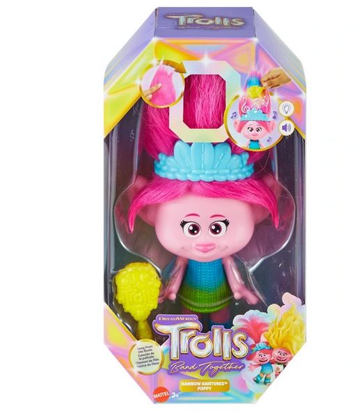 Trolls 3 Band Together Rainbow HairTunes Poppy Singing Doll