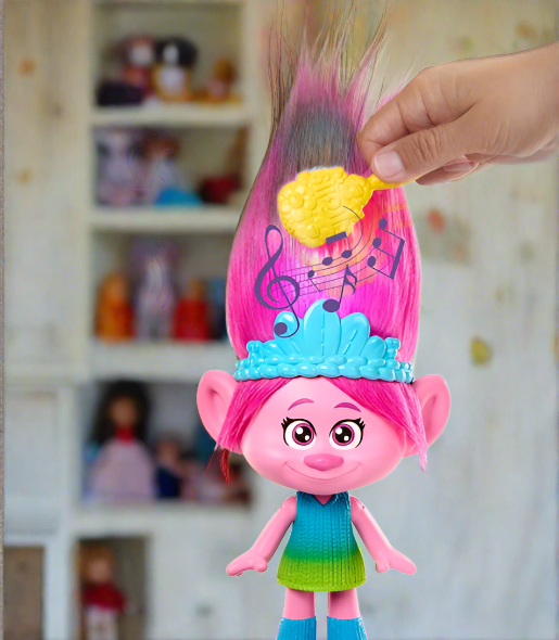 Trolls 3 Band Together Rainbow HairTunes Poppy Singing Doll