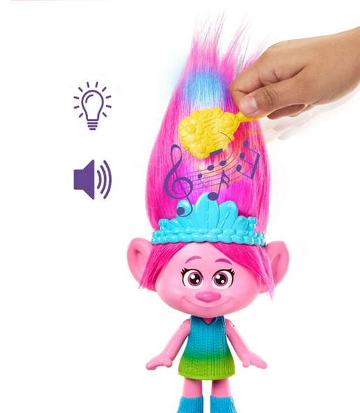 Trolls 3 Band Together Rainbow HairTunes Poppy Singing Doll