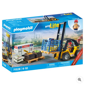 Playmobil 71528 MyLife Forklift Truck with Cargo Set