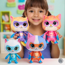 Load image into Gallery viewer, Disney Junior SuperKitties Small Plush Assorted Styles 1 Plush supplied