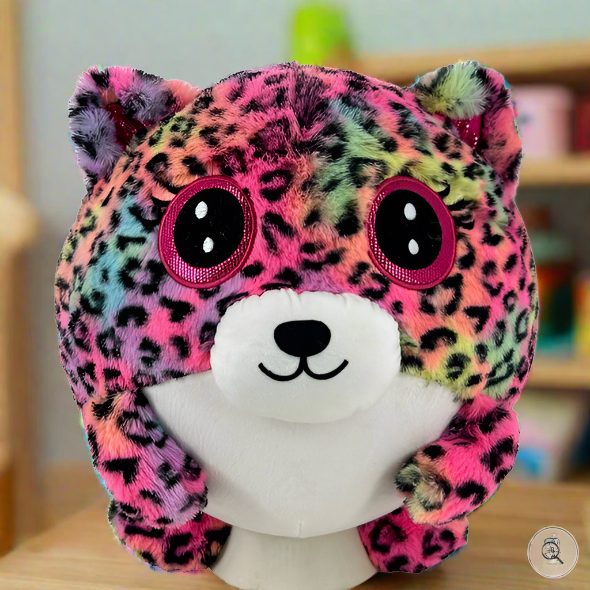 HugPals Inflatable Plush 30cm Multicoloured Leopard Print