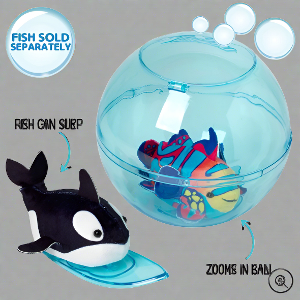 Zhu Zhu Aquarium Bubble Ball & Surfboard Playset