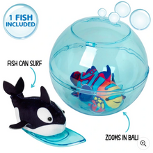 Load image into Gallery viewer, Zhu Zhu Aquarium Bubble Ball &amp; Surfboard Starter Playset With Fish