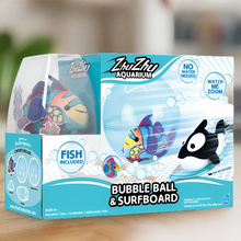 Load image into Gallery viewer, Zhu Zhu Aquarium Bubble Ball &amp; Surfboard Starter Playset With Fish