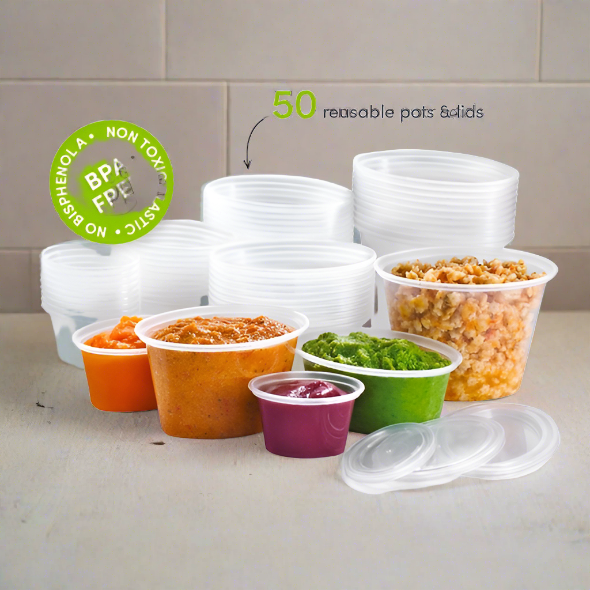 Mummy Cooks Baby Weaning Pots 50 Piece Starter Set