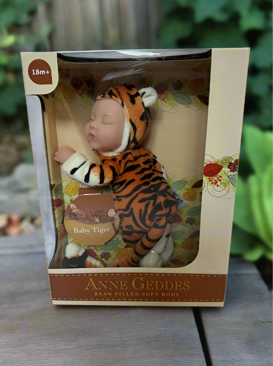 Anne Geddes 9 inch Baby Tiger Doll - Bean Filled Soft Body Collection