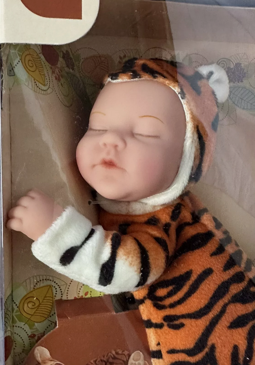 Anne Geddes 9 inch Baby Tiger Doll - Bean Filled Soft Body Collection