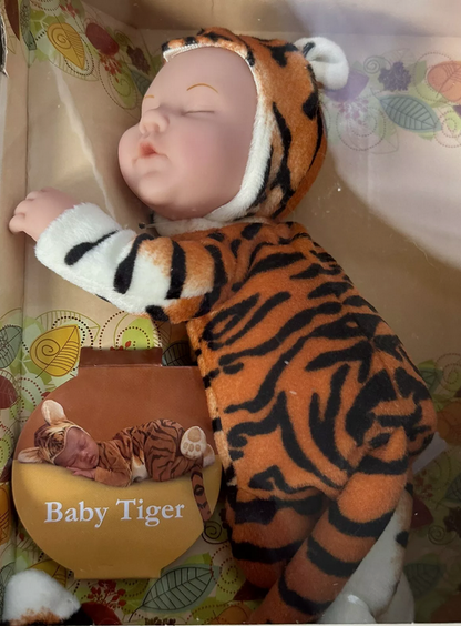 Anne Geddes 9 inch Baby Tiger Doll - Bean Filled Soft Body Collection