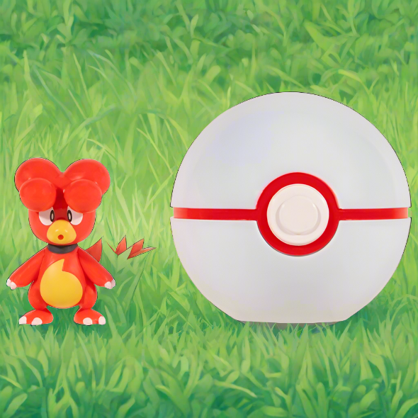 Pokemon Clip 'N' Go Pokéball Magby & Premier Ball Figure