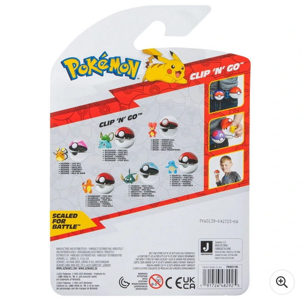 Pokemon Clip 'N' Go Pokéball Magby & Premier Ball Figure