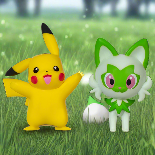 Pokémon 5cm Battle Figure 2-Pack - Sprigatito & Pikachu