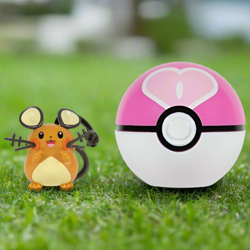 Pokémon Clip 'N' Go Poké Ball Dedenne & Love 5cm Figure