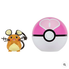 Load image into Gallery viewer, Pokémon Clip &#39;N&#39; Go Poké Ball Dedenne &amp; Love 5cm Figure