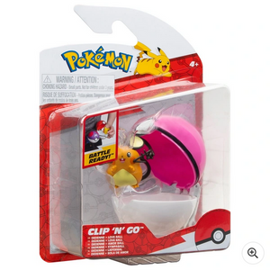 Pokémon Clip 'N' Go Poké Ball Dedenne & Love 5cm Figure