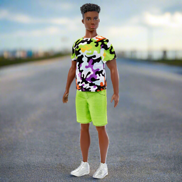 Barbie Fashionista Ken Doll 183 Camo Tee