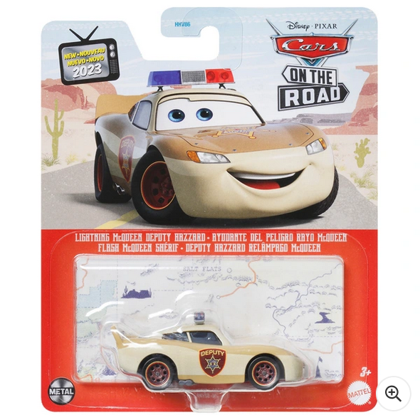 Disney Pixar Cars 1:55 Scale Die-Cast Lightning McQueen Deputy Hazzard Figure