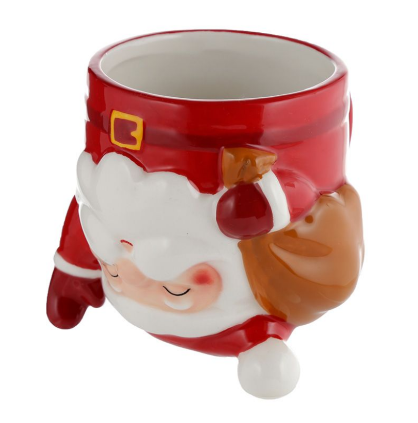 Jingle All The Way Upside Down Mug Santa Claus