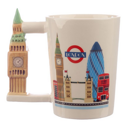 London Souvenir Big Ben Ceramic Shaped Handle Mug