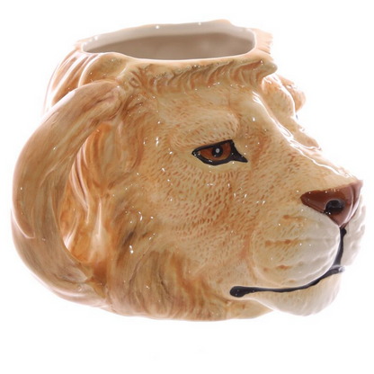 Lion Head Ceramic Shaped Mug