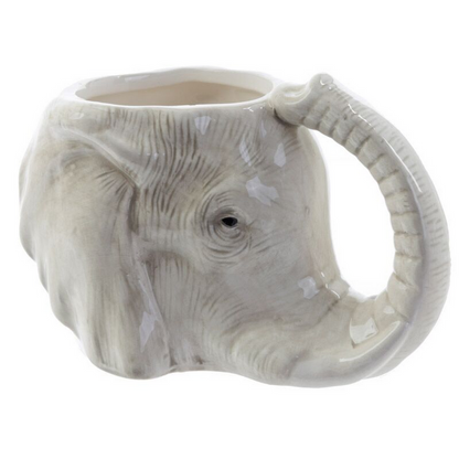 Elephant Head Ceramic Shaped Mug