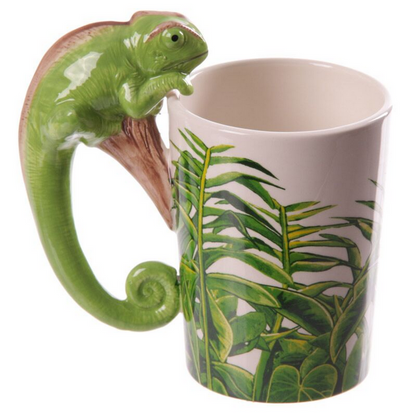 Chameleon Ceramic Shaped Handle Mug
