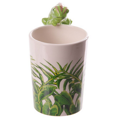 Chameleon Ceramic Shaped Handle Mug