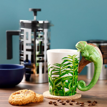 Chameleon Ceramic Shaped Handle Mug