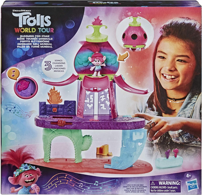TROLLS World Tour Blooming Pod Stage Musical Playset