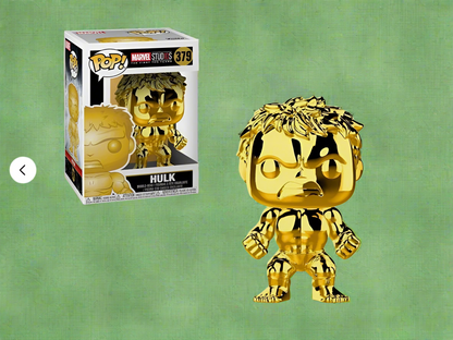 Funko Pop HULK IN CHROME NO 379 Marvel Avengers Action Figure