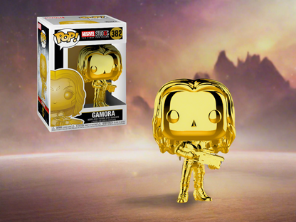 Funko Pop GAMORA IN CHROME NO 382 Guardian of the Galaxy Marvel Avengers Action Figure