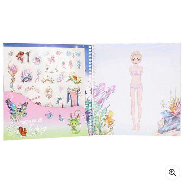 TOPModel Dress Me Up Fantasy Colouring and Sticker Book