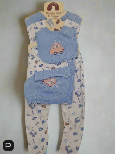 My Little Baby 5 Piece Starter Set Car Design In Blue