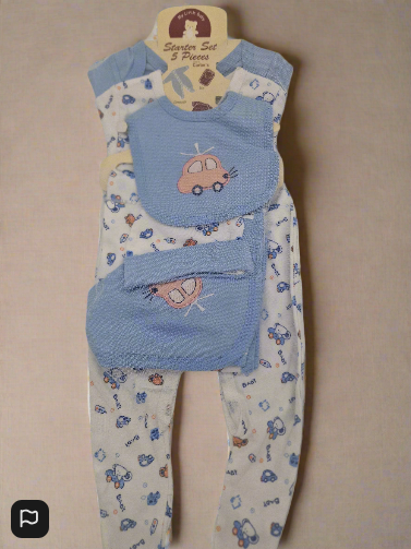 My Little Baby 5 Piece Starter Set Car Design In Blue