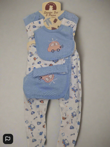 My Little Baby 5 Piece Starter Set Car Design In Blue