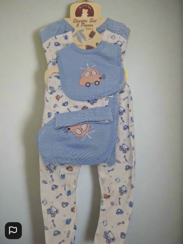 My Little Baby 5 Piece Starter Set Car Design In Blue