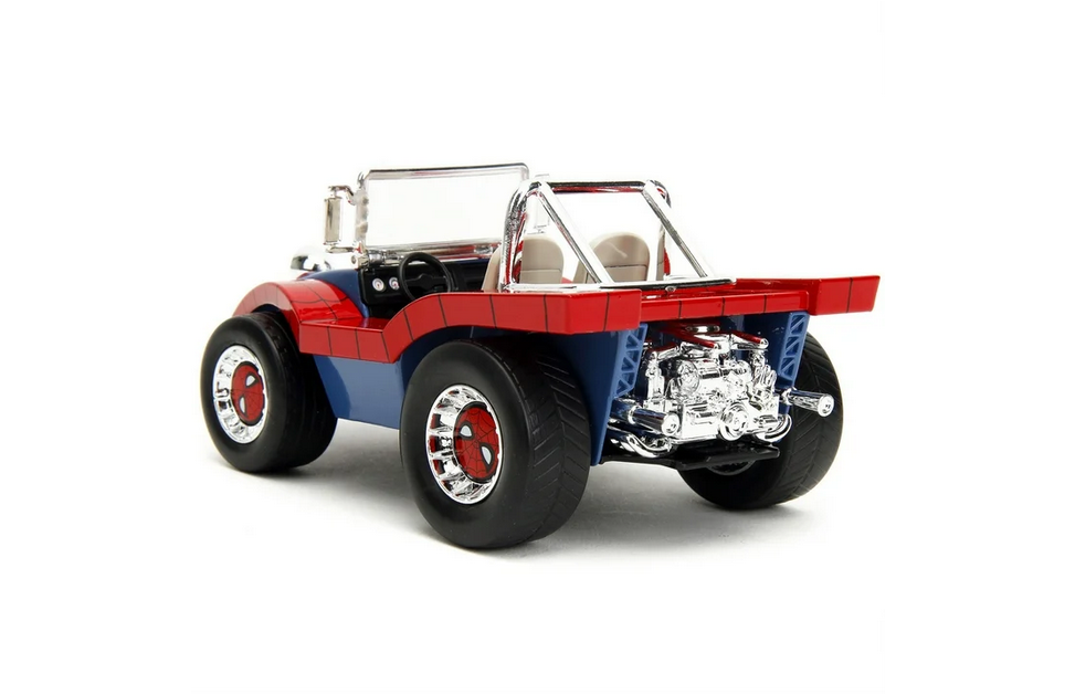 Marvel Spiderman Figure and Buggy 1:24 Scale Die Cast Figure