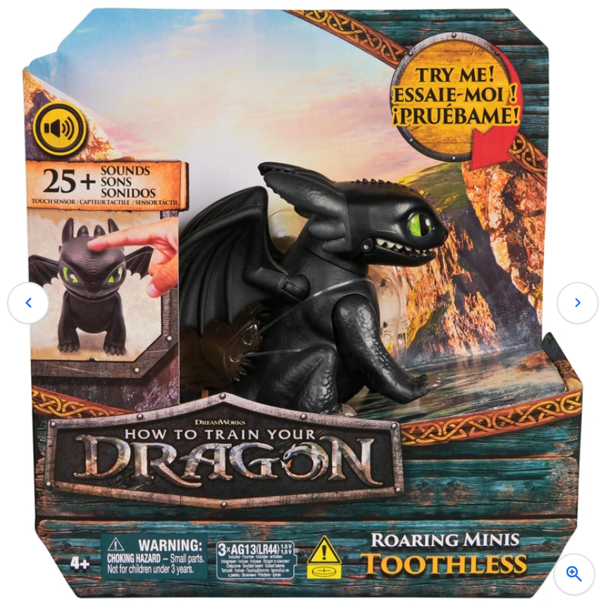 Dreamworks How to Train Your Dragon Interactive Figure Roaring Minis Toothless