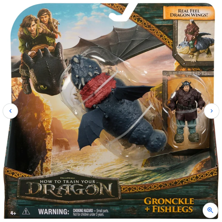 Dreamworks How to Train Your Dragon Action Figures Gronckle & Fishlegs 2 Pack