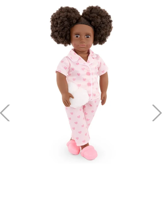 Our Generation Tanisha 18-inch Sleepover Doll in Matching Pink PJs